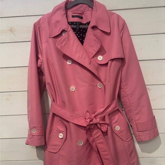 Ralph Lauren Pink Trench Coat Classic Tailored Design size 1X - Picture 8 of 16